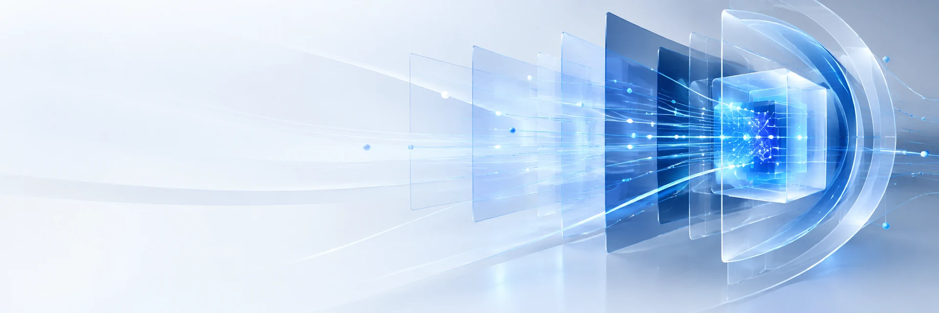 Abstract layered structures representing secure computing architecture and controlled data flows.